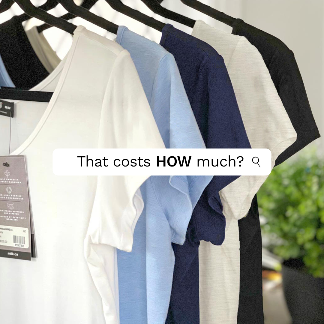 Why is sustainable clothing and slow fashion so expensive? The cost of ethical, eco-friendly fashion made in Canada