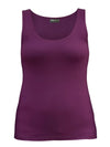 An off figure image of Miik's Amina reversible neckline shelf bra tank in port 