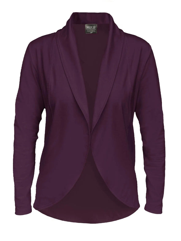 An off figure image of Miik's Anne soft stretch blazer in port #color_port