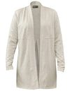 AN off figure image of Miik's Carmen luxe fleece cardigan with pockets in oatmeal melange 