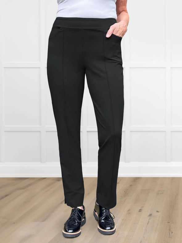 Christal pull-on pintuck ankle pant