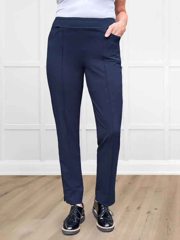 Christal pull-on pintuck ankle pant