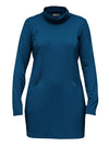 An off figure image of Miik's Kaito cowl neck pocket tunic in teal #color_teal