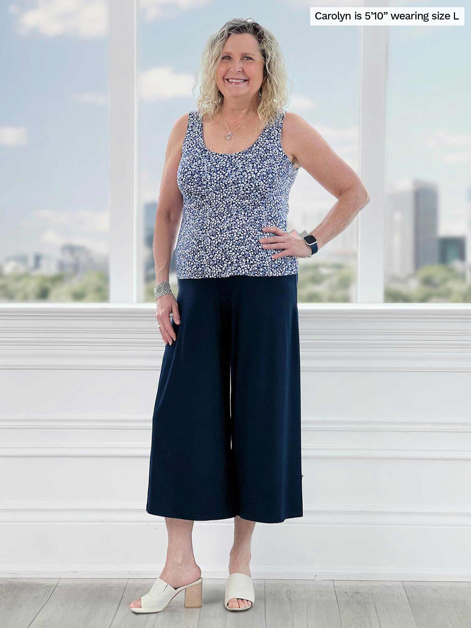 Keethai wide leg culotte, Sustainable women's fashion made in Canada