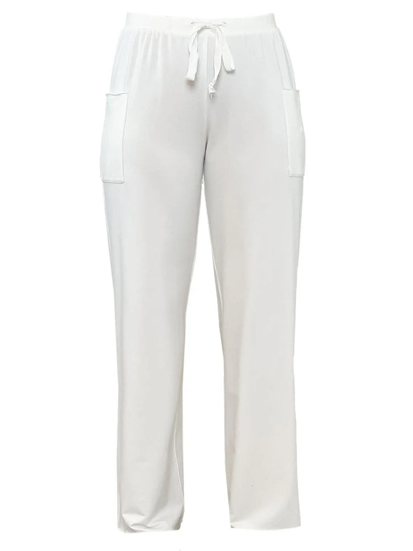 An off figure image of Miik's Kimber french terry wide leg lounge pant in natural #color_natural