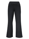 An off figure image of Miik's Kiva high waisted wide leg ponte pant with pockets in black 