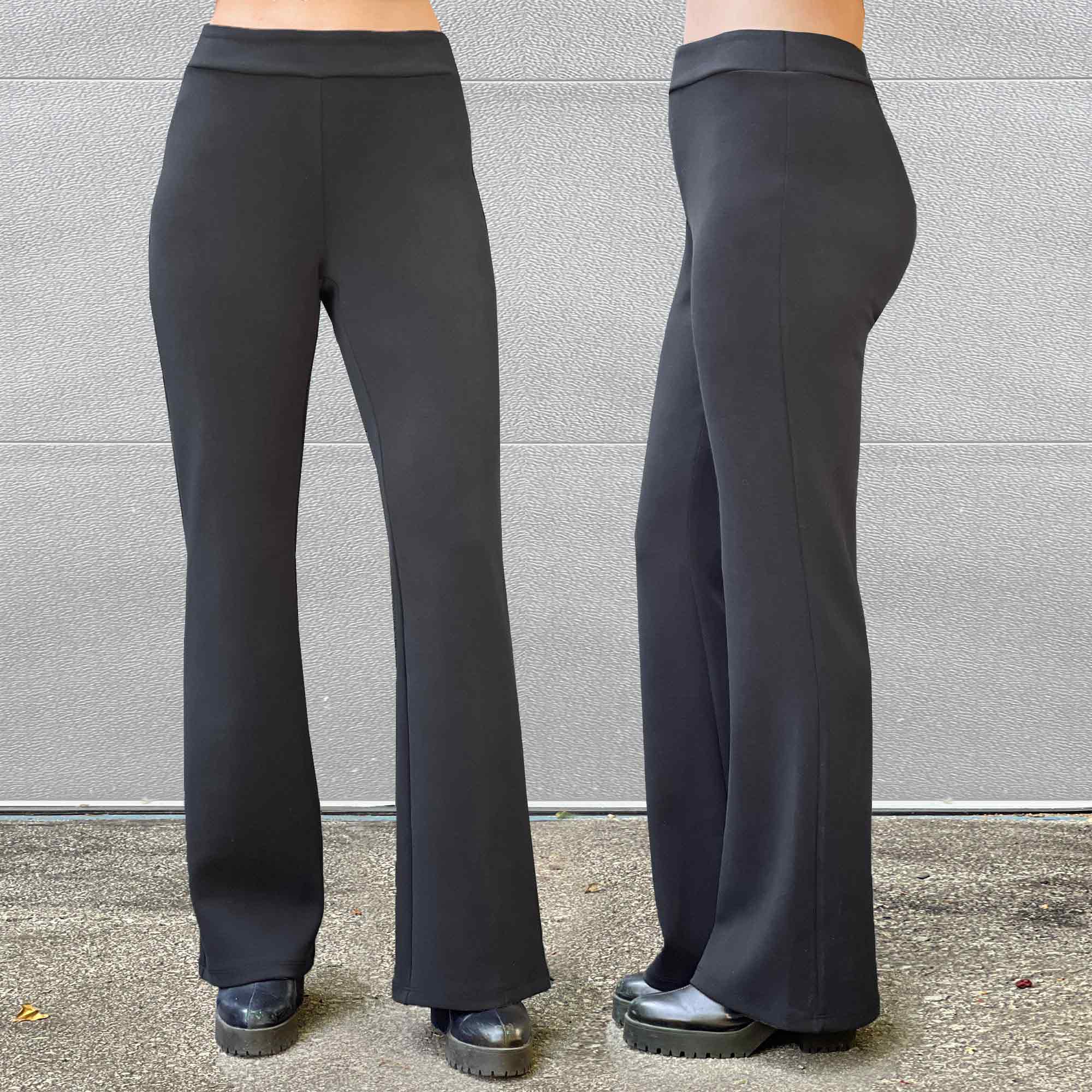 New Long Pants Flared Style Women's Punk Style Low-rise Zipper Split Cargo  Pants