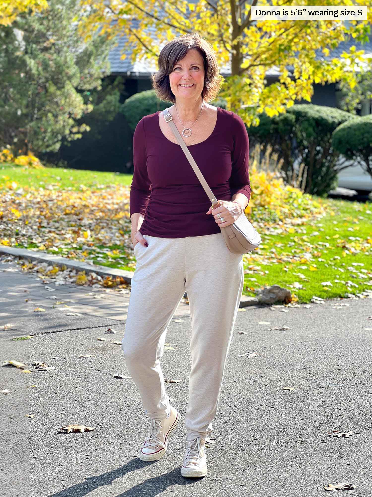 Linaya luxe fleece jogger, Sustainable women's clothing made in Canada
