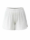 An off figure image of the shorts of Miik's Sarit short PJ lounge set
#color_grey-natural-stripe