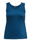 An off figure image of Miik's Shandra reversible neckline tank top in teal