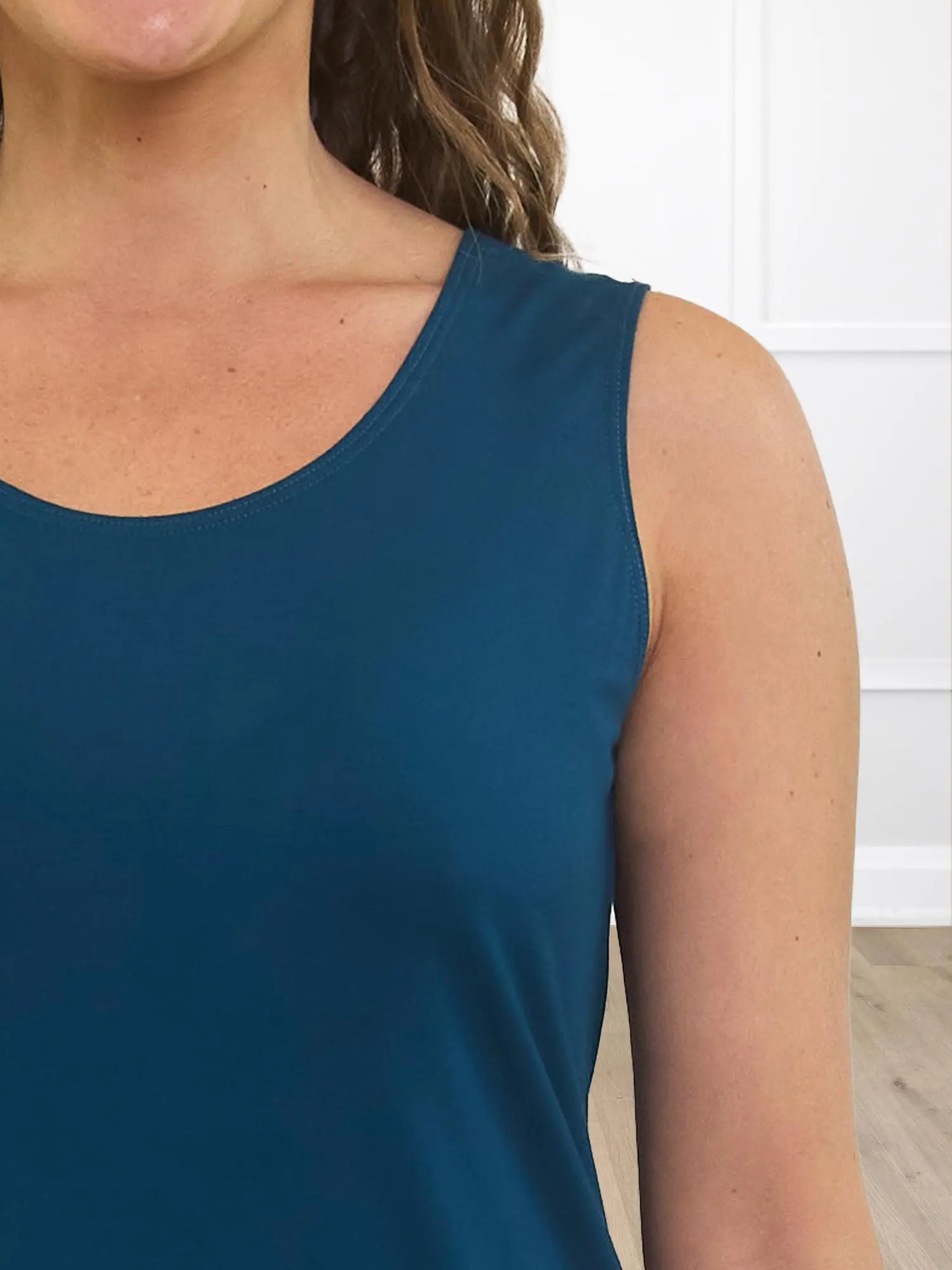 A closeup image of the neckline of Miik&