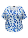 An off figure image of Miik's Shanice flutter sleeve square neck t-shirt