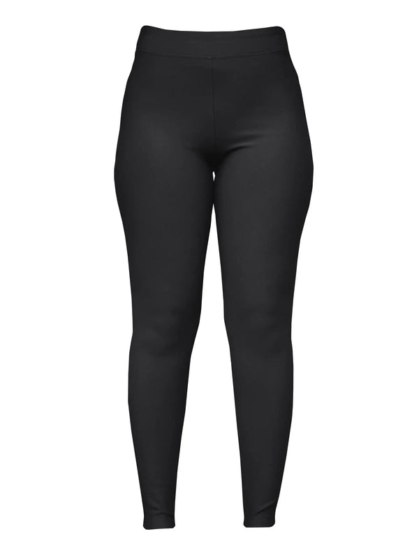 An off figure image of Miik's Tinsley mid-rise fleece legging in black #color_black