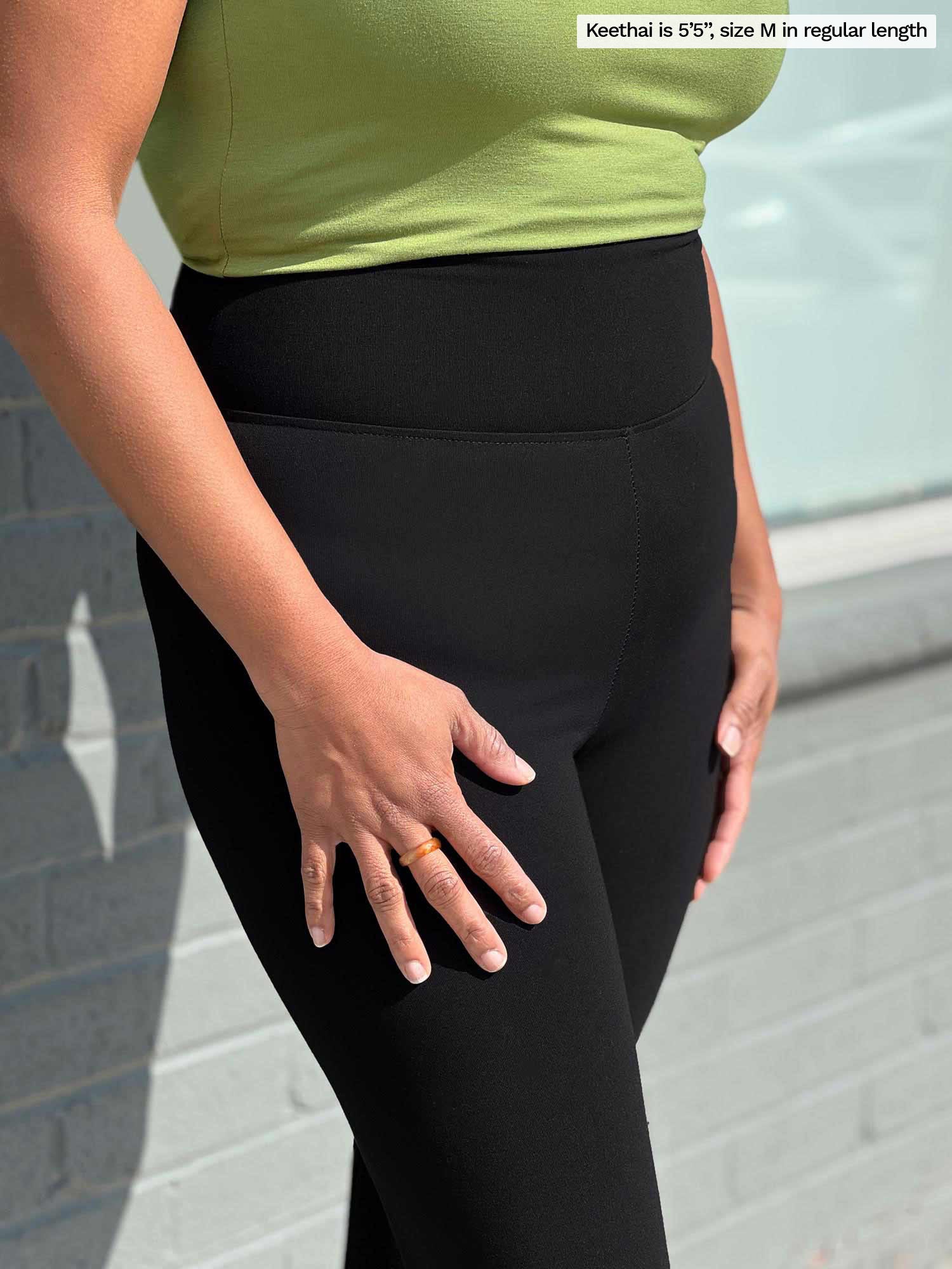 Black High Waisted Pocket Leggings 24” & Reviews - Black - Sustainable Yoga  Bottoms