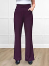 A closeup image of Miik's Reed high waisted pant with pockets in port #color_port