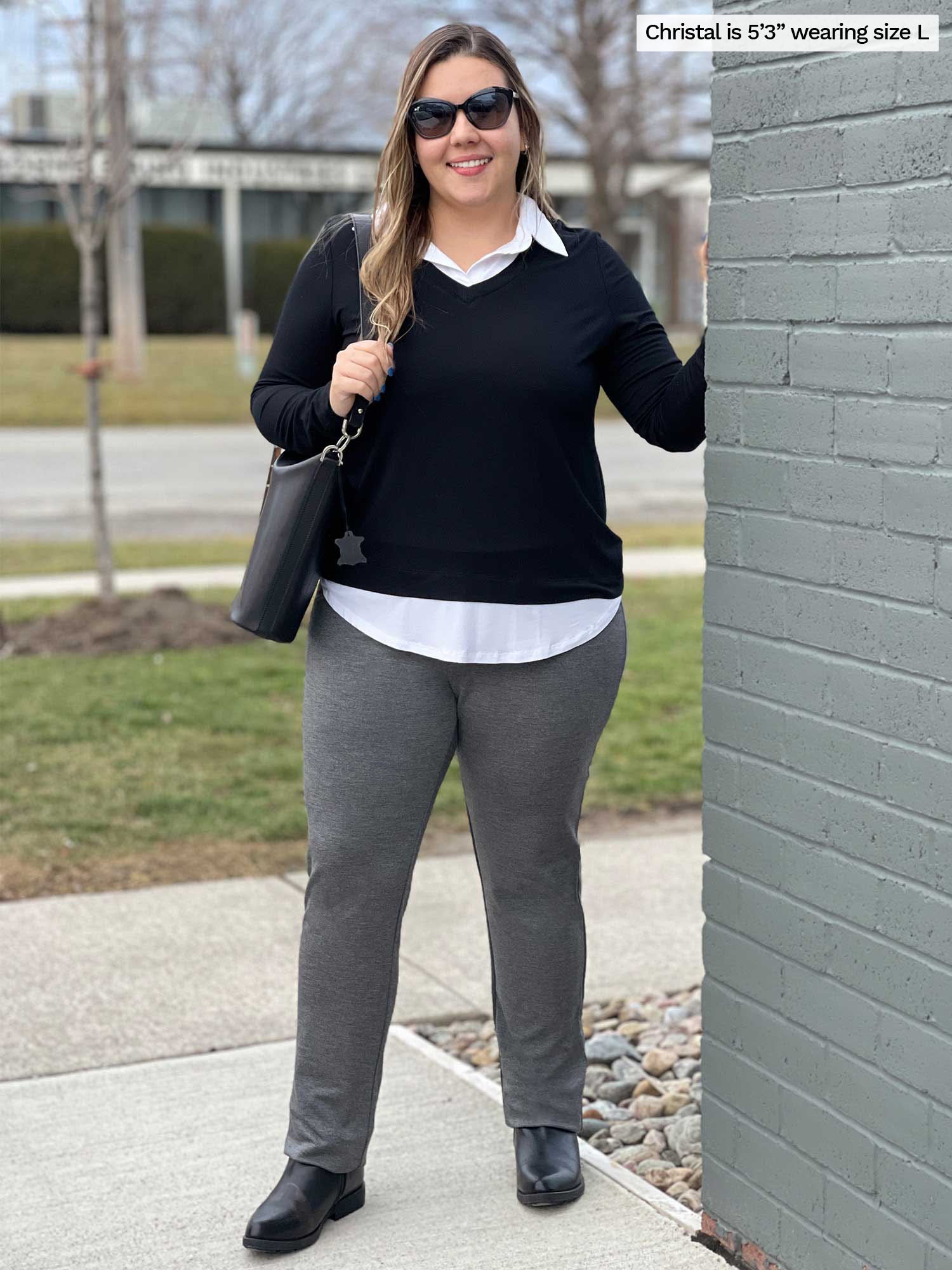 Avery pull-on pant, Sustainable women's fashion made in Canada