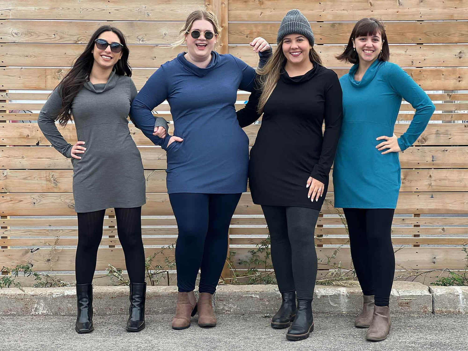 Group of women all wearing different colours of Miik&